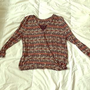 Size XL, Lucky Brand faux, wrap top